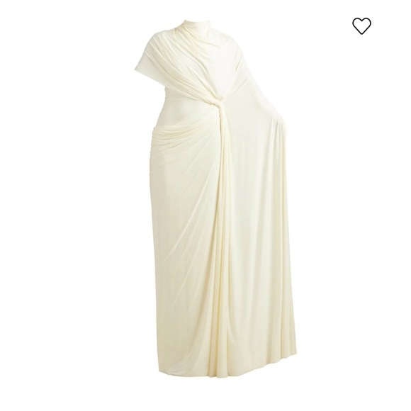 Elegant Cream Draped Women's Dress Cult Mia - Picture 1 of 6